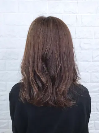 ミディアム カラー 髪質改善縮毛矯正 美容師✂️山崎竜二のヘアスタイル