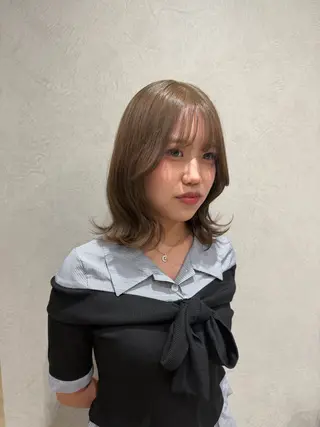 ミディアム hirano harukaのヘアスタイル