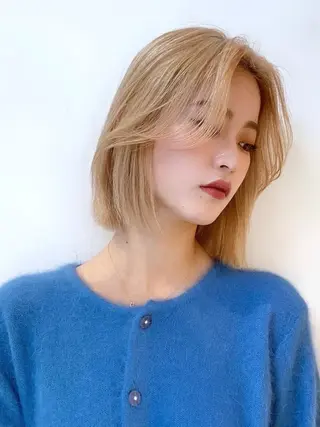 ミディアム カラー レイヤー専門家 ダブルカラー修のヘアスタイル