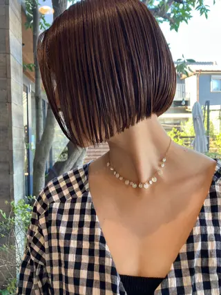 ショート ツヤ感カラー 🩵かりんのヘアスタイル