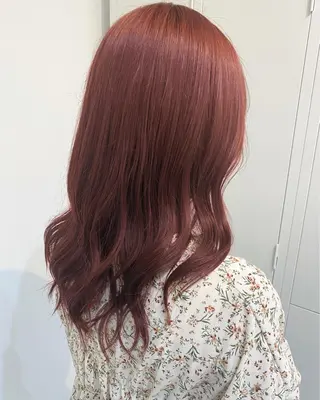 セミロング カラー 🎀暖色カラー🎀 おかだみほのヘアスタイル