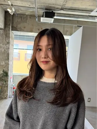 ロング 髪質改善/縮毛矯正/ 超高濃度水素ケアのヘアスタイル