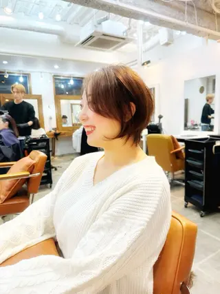 ショート カラー 👑銀座ショート/ 絶壁補正/金子涼👑のヘアスタイル