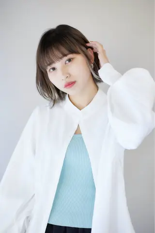 ミディアム カラー 髪質改善／美髪矯正 林田和真のヘアスタイル