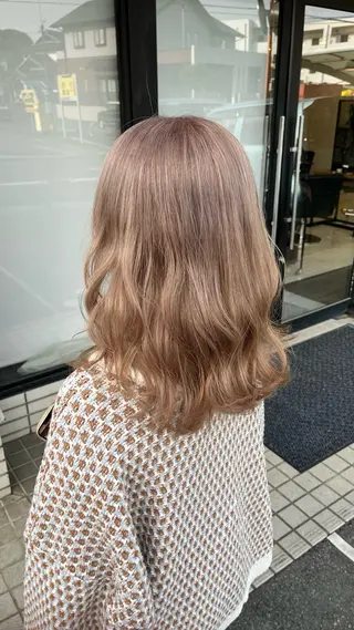 セミロング カラー 安藤 誠斗のヘアスタイル