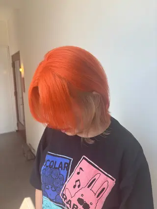 ショート カラー ヘアカラー&縮毛矯正 STAR☆RIVERのヘアスタイル