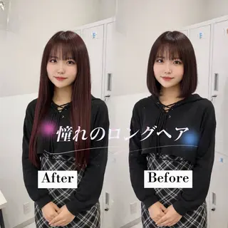 ロング カラー 髪質改善×矯正🫧 韓国ヘアasamiのヘアスタイル