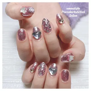 ミディアム ネイル 🐾enen style 🐾のネイルデザイン