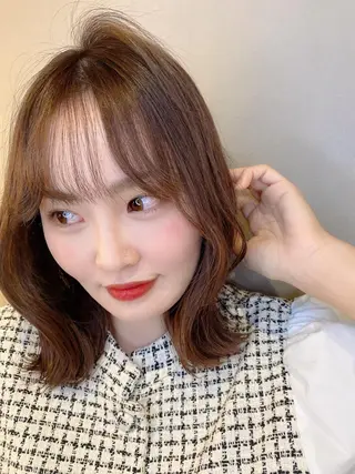 ミディアム unopulir 景山 凌のヘアスタイル