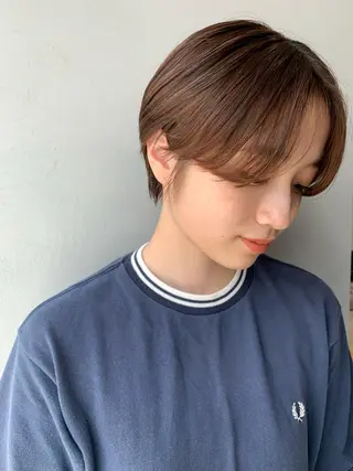 ショート カラー ボブパーマコテ巻き風 パーマNo1深江秀平のヘアスタイル