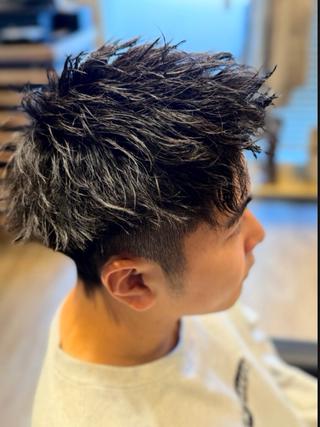 ショート パーマ メンズ 大久保 隆蔵のヘアスタイル