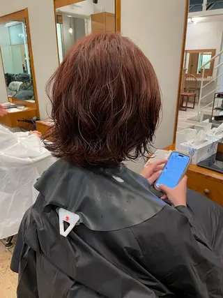ミディアム 🍁ボブパーマ.レイ ヤーボブ🍁陸来のヘアスタイル