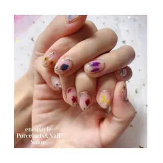 ミディアム ネイル 🐾enen style 🐾のネイルデザイン