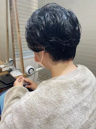 ショート パーマ 瀬川 雄太のヘアスタイル
