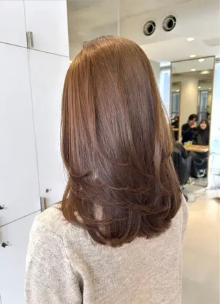 セミロング カラー 💘大人可愛く💘 Natsuki❥❥❥のヘアスタイル