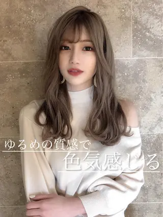 セミロング カラー パーマ 前髪の割れ癖を治す プロ✂️ヒロのヘアスタイル