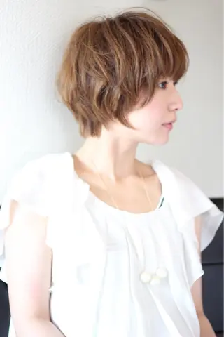 ショート ミディアム カラー パーマ ヘアアレンジ 成松 勇治のヘアスタイル