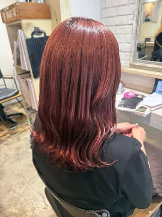 ミディアム カラー 透明感カラー/パーマ 🌀アオノのヘアスタイル