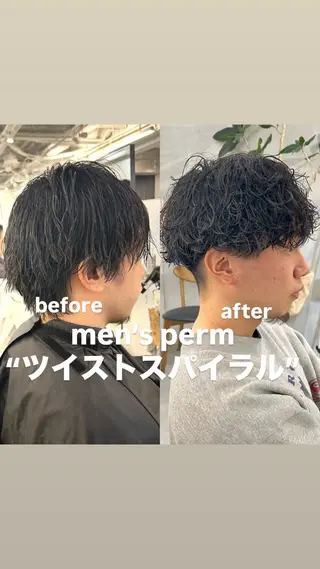パーマ メンズ メンズ清潔感のプロ 💈メンズパーマ藤田のヘアスタイル