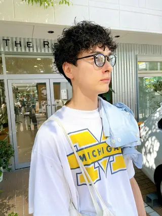 ショート パーマ メンズ メンズパーマ タカキリョウのヘアスタイル