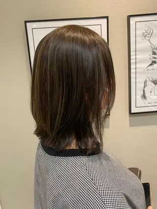 ミディアム カラー 鈴木 絢麗のヘアスタイル