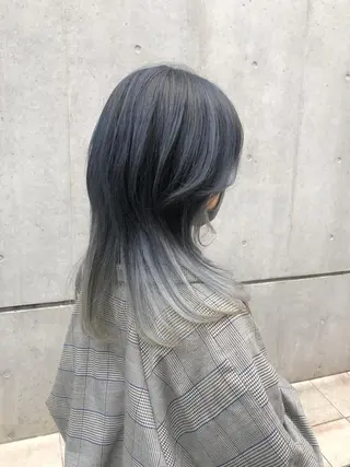 セミロング カラー 銀座/ハイトーン/ hayaka 🖤のヘアスタイル