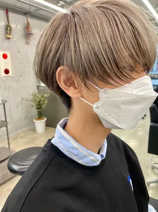 ショート カラー メンズ 艶髪/透明感カラー tawadaのヘアスタイル