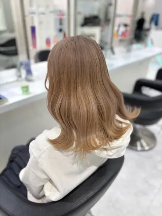 ロング カラー 色落ち綺麗🩰ハイ トーン🎀RINKAのヘアスタイル