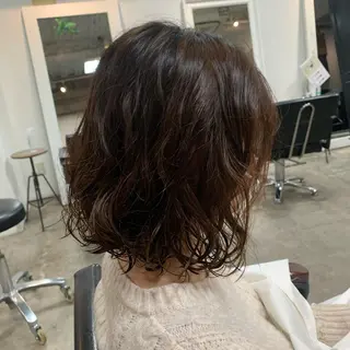 ショート パーマ 【海外風ヘア、 似合わせ】KAEDEのヘアスタイル