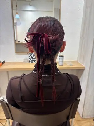 ミディアム ヘアアレンジ ️韓国ヘア／レイヤー カット❤️Yūkaのヘアスタイル