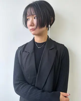 ショート カラー 似合わせカット ケアパーマ喜来雅由のヘアスタイル