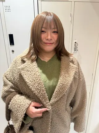 ミディアム カラー 髙橋奈緒子 ⭐︎newi京橋のヘアスタイル
