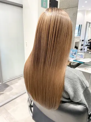 ロング カラー エフィラージュ カット✂️髪質改善のヘアスタイル