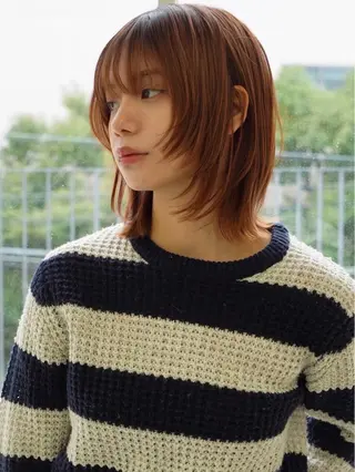 ミディアム カラー レディースカット モデル✂️中野裕介のヘアスタイル