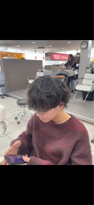 パーマ メンズカット& 艶カラー/有馬のヘアスタイル
