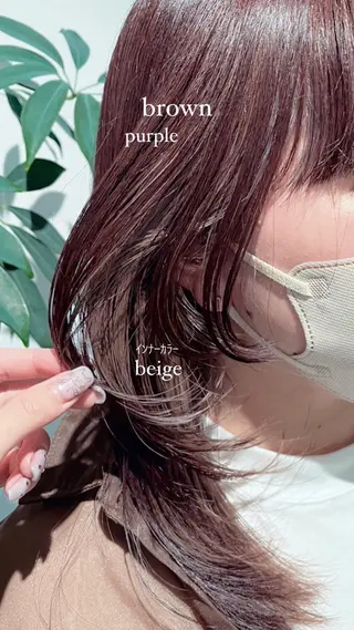 セミロング カラー ご予約は2月まで！ maho‪🐈🎀のヘアスタイル