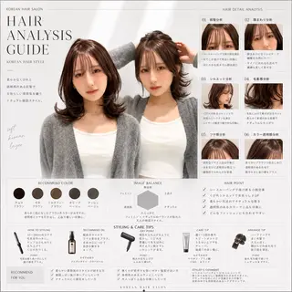 ミディアム 縮毛矯正・似合わせ タナカ レイヤのヘアスタイル