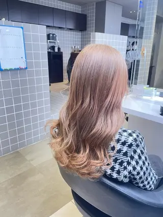 ミディアム カラー パーマ ヘアアレンジ メンズ キッズ ネイル マツエク・マツパ アイブロウ 🦋縮毛/韓国レイヤ ー/透明感カラー🦋のヘアスタイル