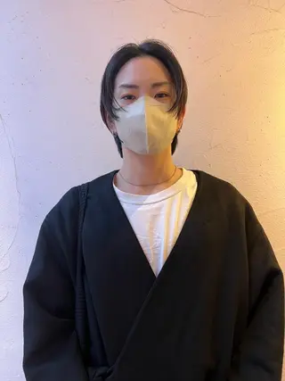 ミディアム メンズ メンズ専門ブリー チカラー⚡️リュウジのヘアスタイル