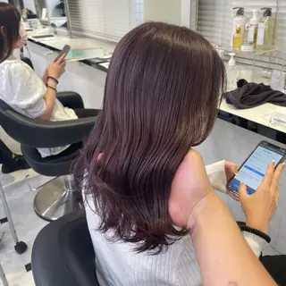 ロング カラー ヘアアレンジ ピンク・ベージュ🩰 カラー🫧とらのヘアスタイル