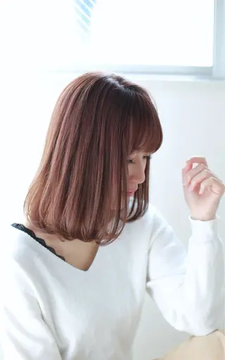 ミディアム 骨格/顔型/診断/ 伏見/飯味 華菜のヘアスタイル