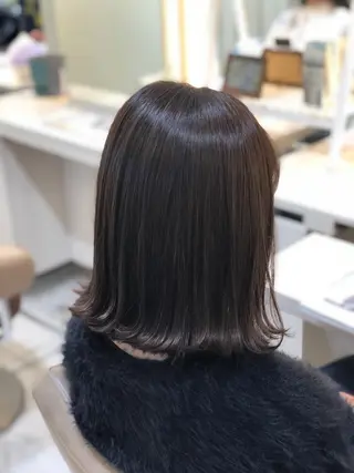 ミディアム パーマ 安井　昴 💫ブリーチ縮毛矯正のヘアスタイル