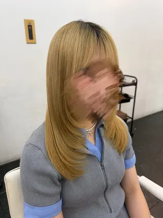 ロング 透明感カラー💎 岩崎美優のヘアスタイル