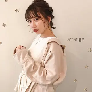 ミディアム ヘアアレンジ 市川 千夏のヘアスタイル