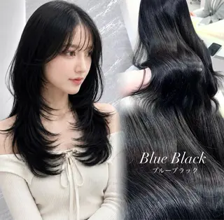 セミロング カラー ヘアアレンジ 🖤kana韓国ヘア 艶髪カラー特化🖤のヘアスタイル