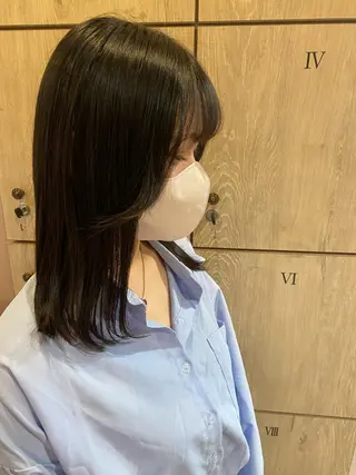 セミロング カラー 似合わせスタイル/ Wカラー🧸こころのヘアスタイル