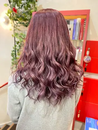 セミロング ゆぴ☾‪/推しカラー /ハイトーンのヘアスタイル