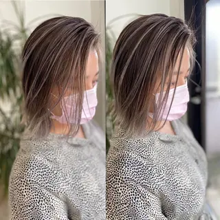 ミディアム カラー 桜木町駅徒歩5分 ハイライト横浜No1のヘアスタイル