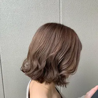 ミディアム 大人ボブと似合 わせカラー/馬場 翼のヘアスタイル
