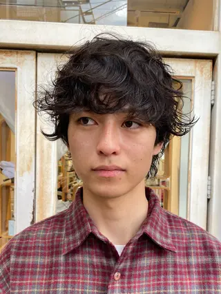 ミディアム パーマ メンズ ♤メンズ✖️パーマ♧ 第十 和博のヘアスタイル
